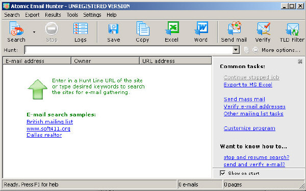 Atomic Email Hunter