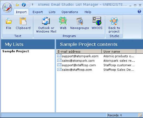 Atomic Listmanager
